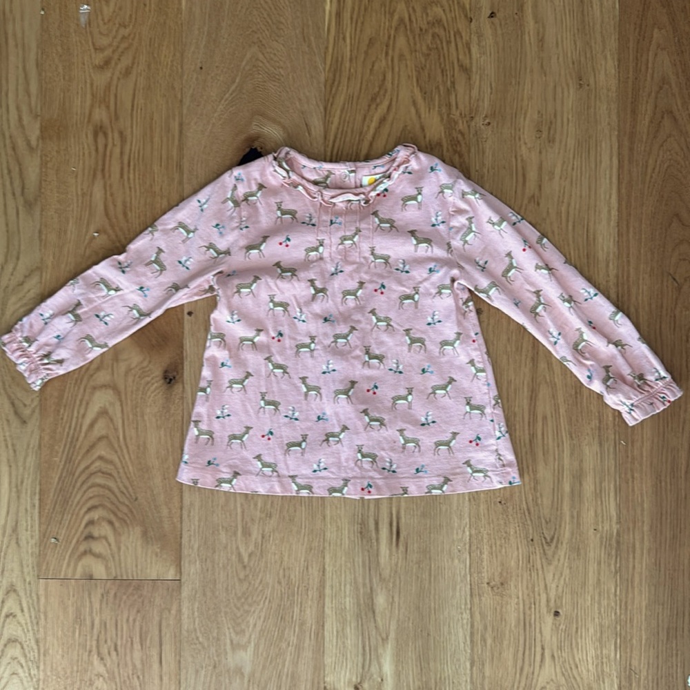 Baby Biden long sleeve pink deer top